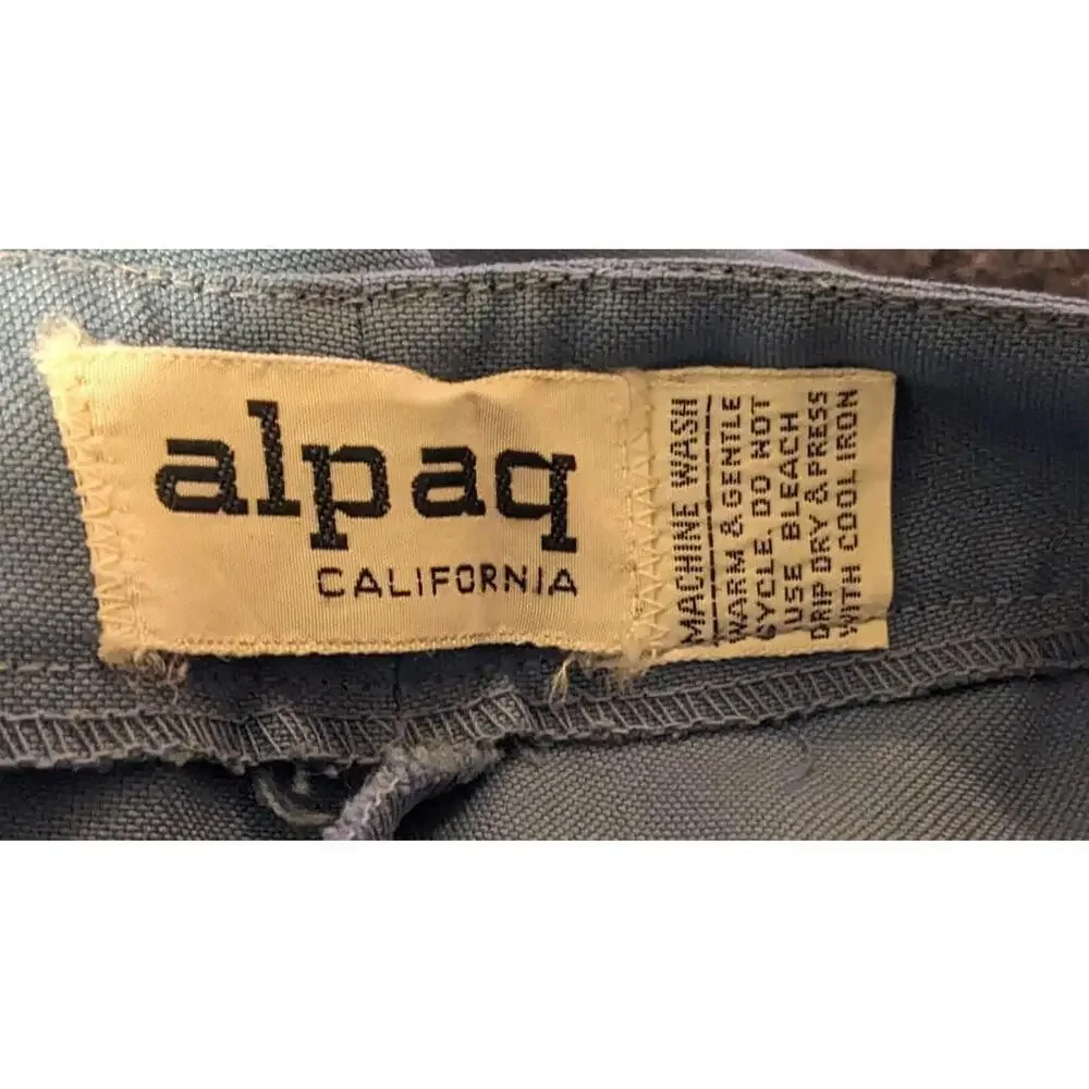 Alpaq powder blue 70s pants vintage high‎ waist trousers flare leg - Picture 9 of 9